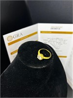 Rings yellow 1 carats size 7