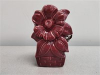 Vintage McCoy Red Sunflower Lamp