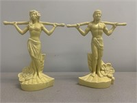 Vintage Mid Century Gonder Hawaiian figures