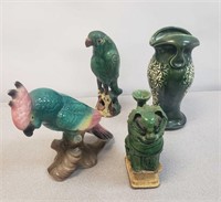 Mid Century Royal Copley Cockatoo Ceramic Group