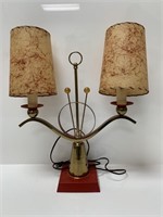 1950s Mid Century Modern Double Lamp (Atomic)