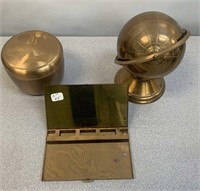 Brass & Enamel Card Case, Globe & More
