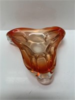 Vintage Murano Glass Three Corner Bowl