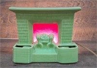 Vintage McCoy Pottery Fireplace Tv. Planter Lamp