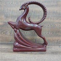 Royal Haeger Jumping Gazelle Ceramic Statue