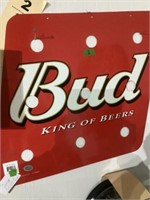 NASCAR bud, king of beer pit box sign