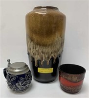 1960’s Western Germany Schevrich Pottery group