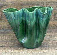 Pottery Green Free Form Vase