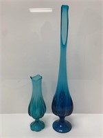 Vintage Blue Colored Art Glass