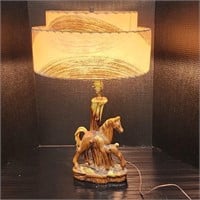 Mid-century Ceramic Horse Lamp