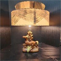 Mid-century Horse Ceramic Table Lamp