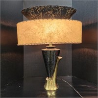 Karl Springer Style Sculptural Brass Table Lamp