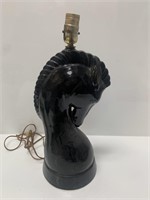 Vintage Ceramic Knight Chess Piece Table Lamp