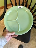 Jadeite Divided Plate
