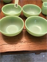 (4) Jadeite Cereal Bowls