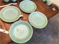 (4) Jade-ite Dinner Plates