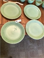 (4) Jade-ite Dinner Plates (9")