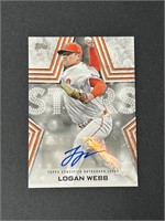 2023 Topps Logan Webb Autograph Card