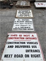 (4) Steel Signs