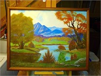 Framed painting on canvas by David Mumford