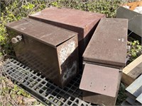 (3) Steel Crafted Containers