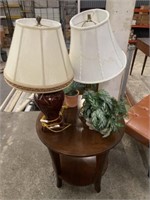 Circular End Table, Table Lights,etc.