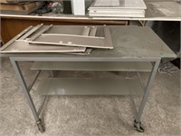 Steel Office Cart with Glass Panels