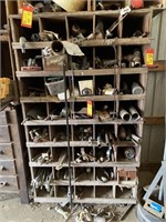 Contents of Shelving Unit: Metal Pipes, Nails,