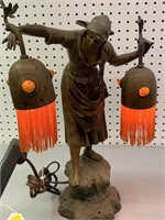 Figural Spelter Table Lamp
