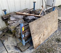 Split Logs with Firewood Rack, Logs 12-18in, rack