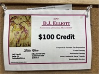 D.J.Elliott Accounting/Financial VoucherValue $100