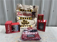 Tim Hortons bag, 2 mugs and a toque Value $50