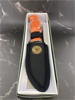9 1/4" Fixed Blade Knife - Orange Handle