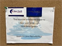 voucher 1 hour pool rental Value $125