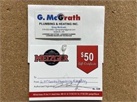 METZGER gift certificate Value $50