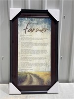 I Was Born To Be A Farmer Picture 17x29" Value $50