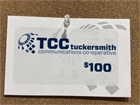 $100 Gift Certificate For TCC Value $100