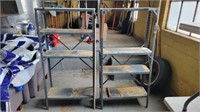 (2) metal shelving units