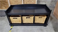 Bench with storage baskets 41w