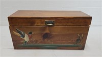 Hand painted wooden toolbox