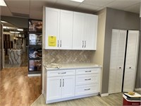LOT CABINETS WITH QUARTZ COUNTER TOP - 63.25'' x 2