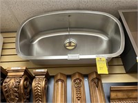 D3319 LARGE OVAL UNDERMOUNT SINK - STAINLESS STEEL