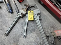 ASSORTED PIPE WRENCHES - 14'' / 18'' / 24''