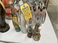 ASSORTED SMALL BOTTLES - OIL & HERBS