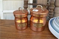 2 vtg copper canisters