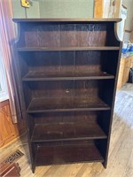 antique wood bookshelf