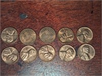 10 - 1968-S AU pennies