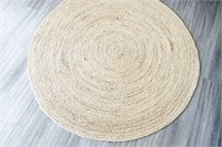 Natural 100% jute 5' x 5' round rug - from a