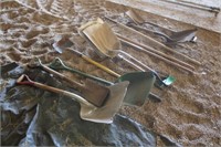 Lot of Scoops, Hole Cleaner, Cob Fork, etc