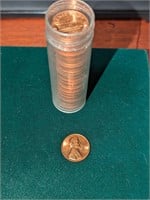 1972-P roll of Uncirculated pennies